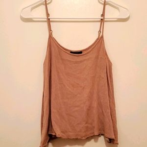 Flowy spaghetti strap tank crop top